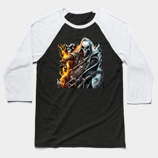 Skull Heavy Metal Baseball T-Shirt